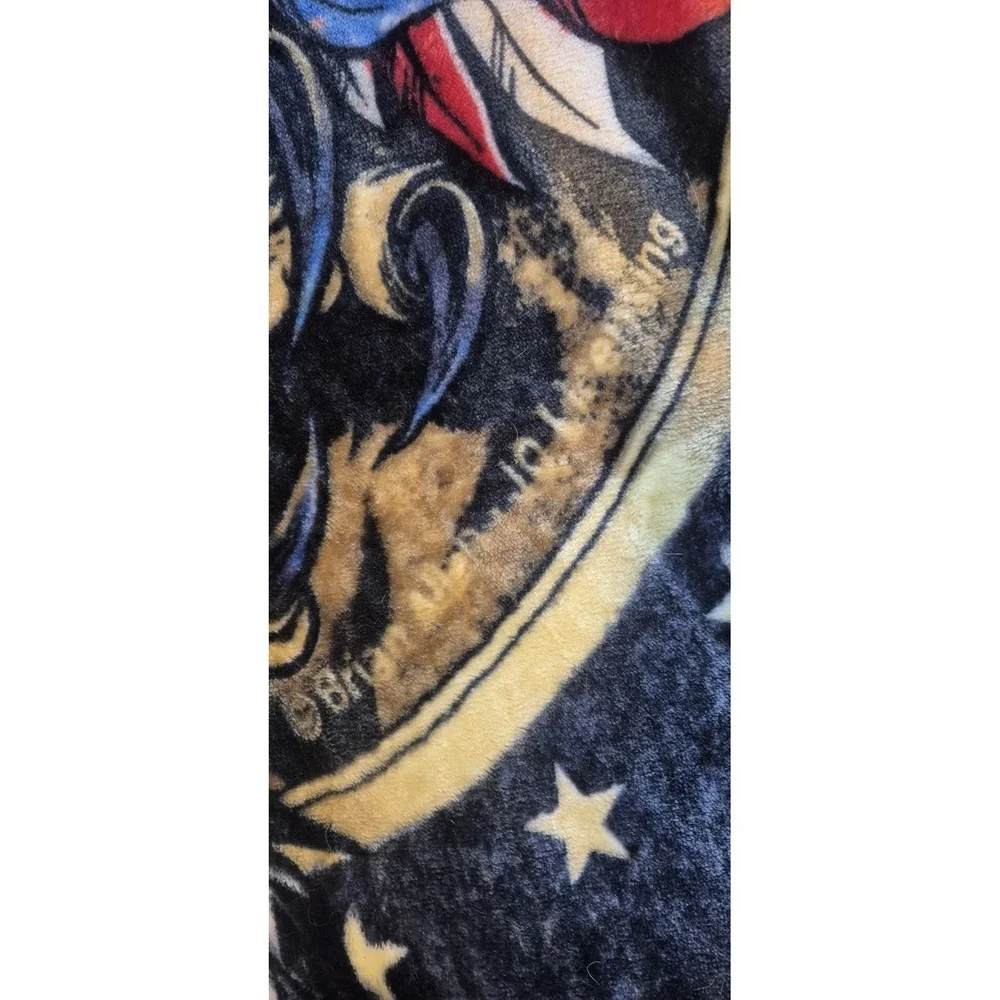 Regal Comfort JQ Licensing Eagle Blanket USA Flag Plush Faux Fur Throw Patriotic